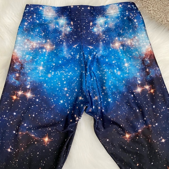 BLACKMILK GALAXY BLUE LEGGINGS SIZE MEDIUM STARS - Picture 3 of 3